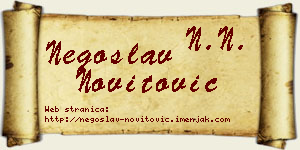 Negoslav Novitović vizit kartica